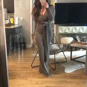 H&M faux wrap maxi dress sz 4